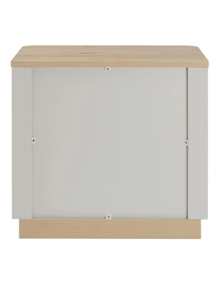 Zaldy Bedside Unit Side Table Nightstand 2 Drawer Grey image 3