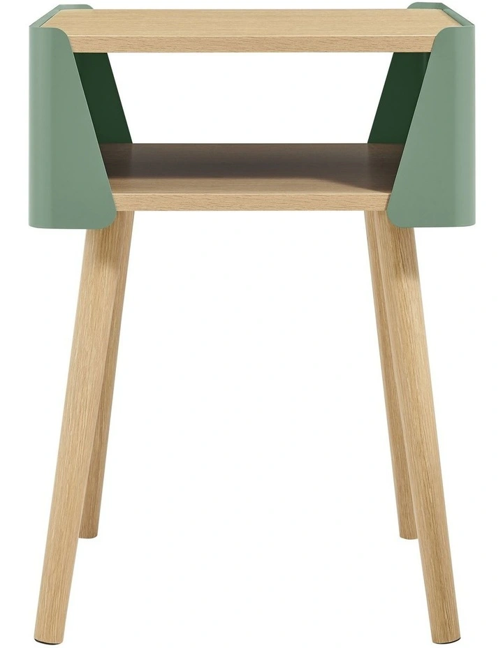 Sheena Side Table Bedside Shelf Square Teal image 3