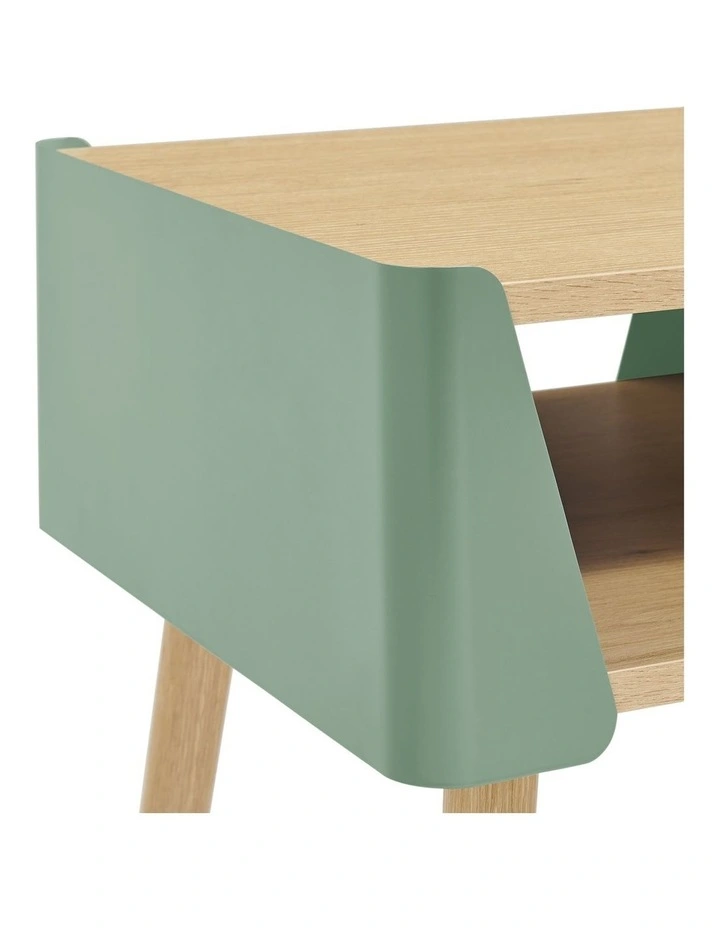 Sheena Side Table Bedside Shelf Square Teal image 5