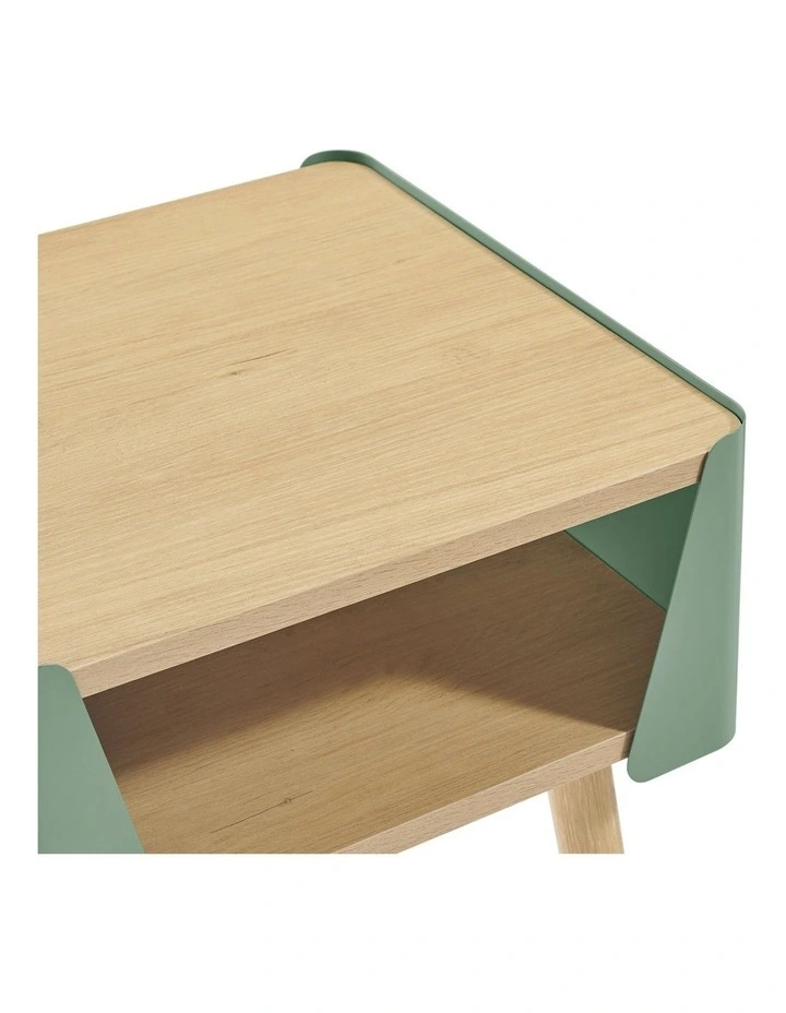 Sheena Side Table Bedside Shelf Square Teal image 6