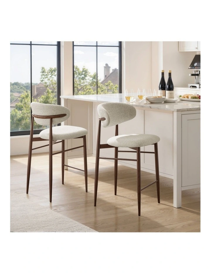 Ormond High Stools Pair (Set of 2) Nude image 2