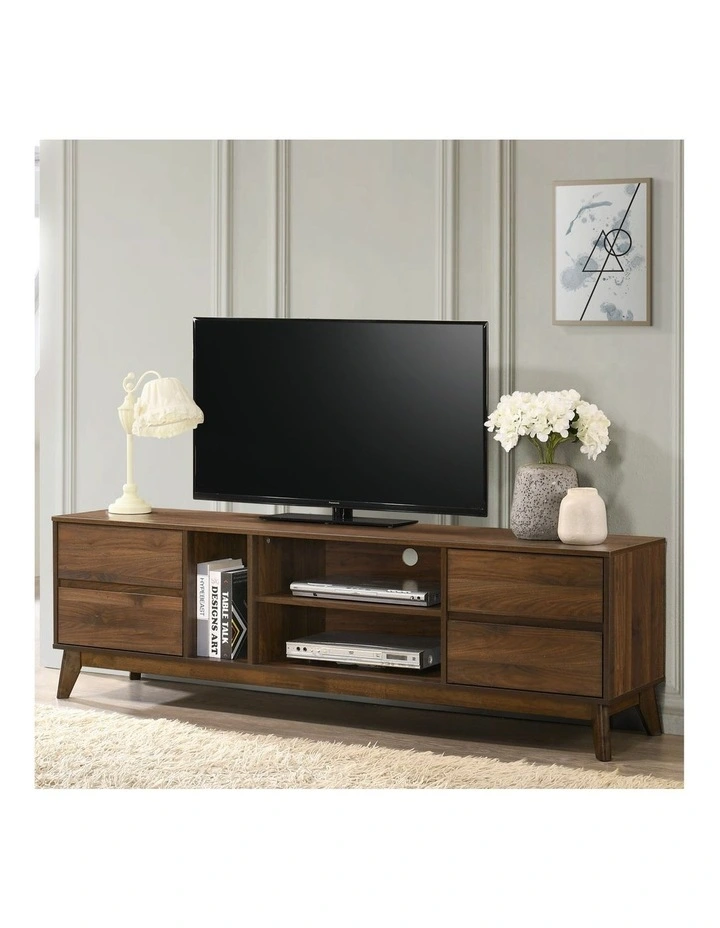Ariah TV Entertainment Unit 180W 4 Drawers Walnut image 3