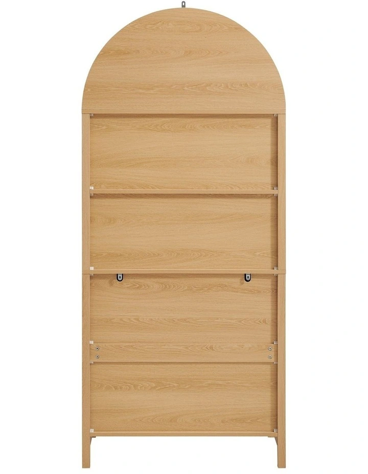 Roy Bookcase Open Storage Display 2 Doors Oak image 4