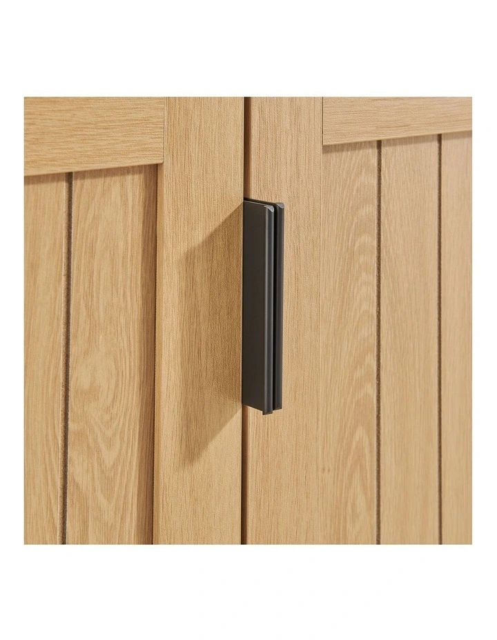 Roy Bookcase Open Storage Display 2 Doors Oak image 6