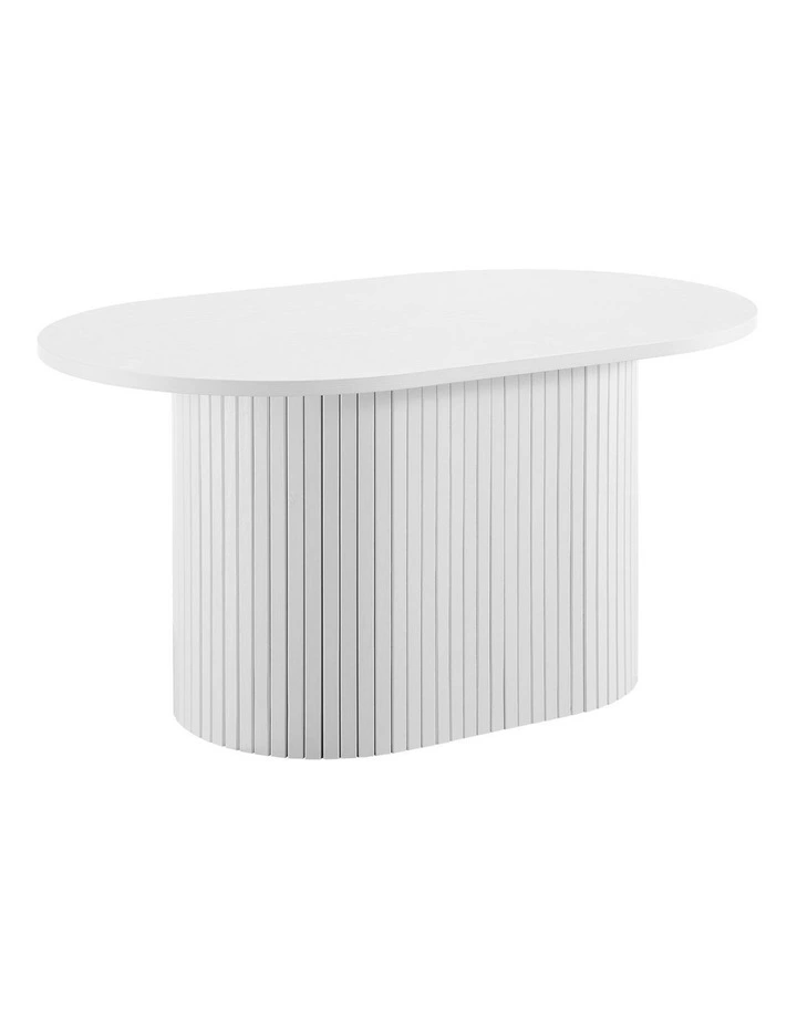 Kayla Coffee Table Oval 80cm White image 1