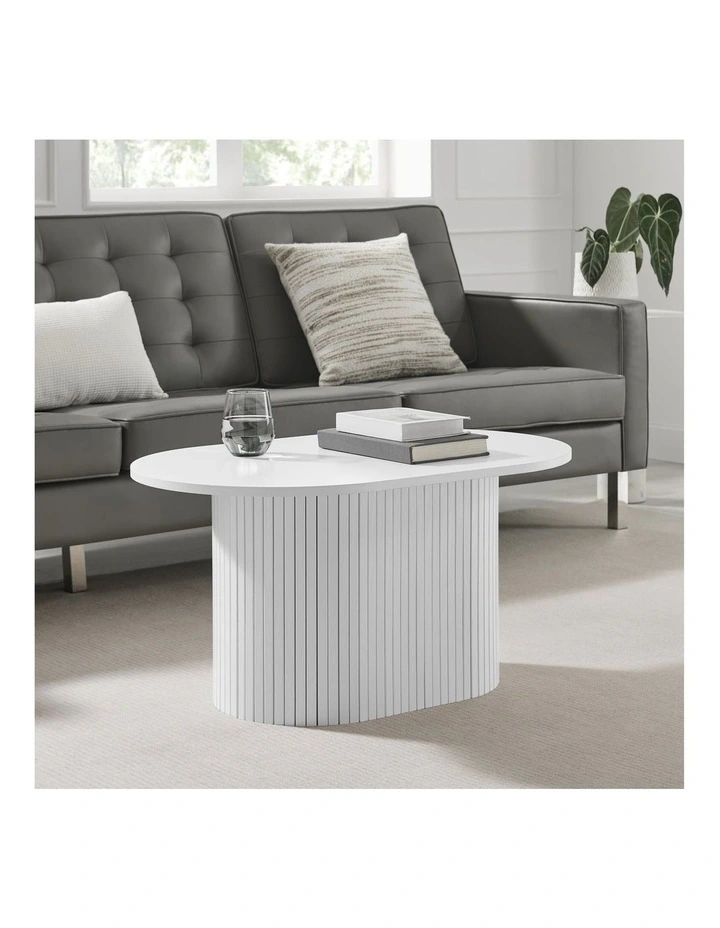Kayla Coffee Table Oval 80cm White image 2