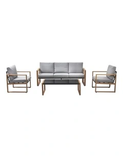 Naomi Outdoor Lounge Garden Set 4 Piece Dark Grey