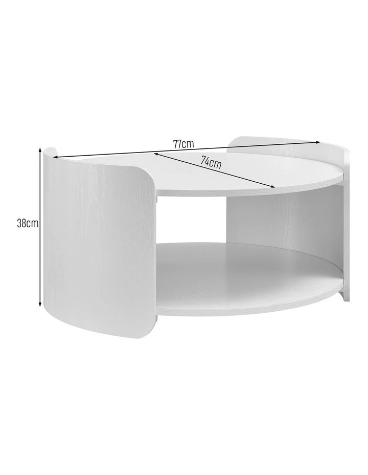 Brett Coffee Table Round White image 7