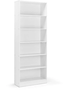 Belle Bookshelf Display Cabinet 6 Tier Bookcase Storage Display Shelf 78cm White