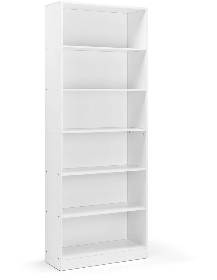 Belle Bookshelf Display Cabinet 6 Tier Bookcase Storage Display Shelf 78cm White image 1