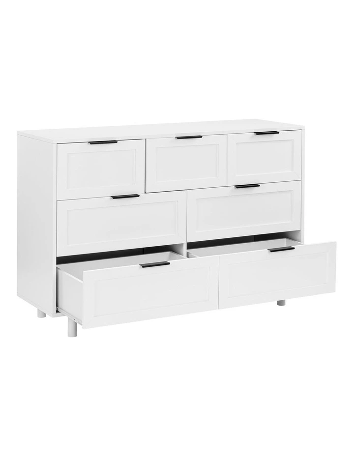 Quincy Tallboy Dresser Chest 7 Drawers White image 4