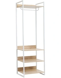 Jones Open Wardrobe Clothes Hanger Shelving White