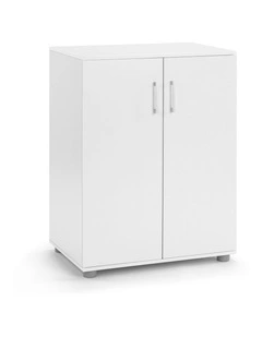 Ivy Pantry Cupboard General Storage Cabinet 2 Door 2 Tier Shelf Multipurpose White