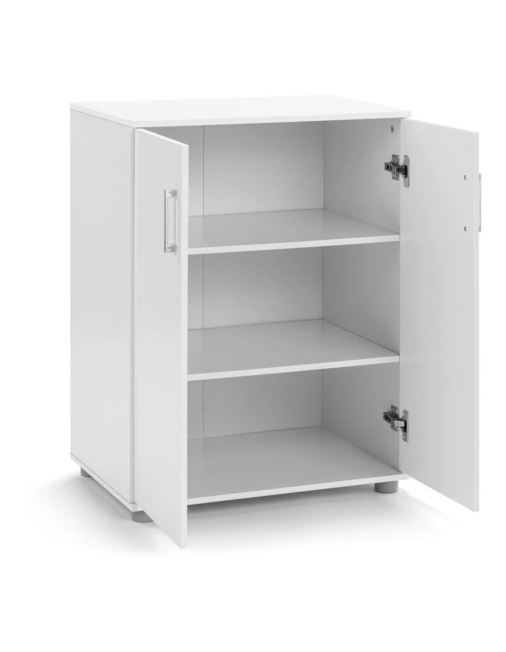 Ivy Pantry Cupboard General Storage Cabinet 2 Door 2 Tier Shelf Multipurpose White image 4