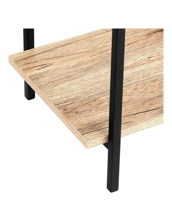Hadley Bookshelf Display Shelf 40cmW 5 Tier Industrial Black and Oak image 6