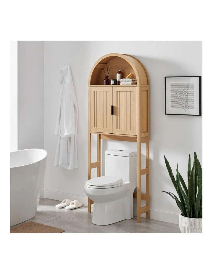 Roy Over The Toilet Storage Cabinet 2 Doors Oak image 3