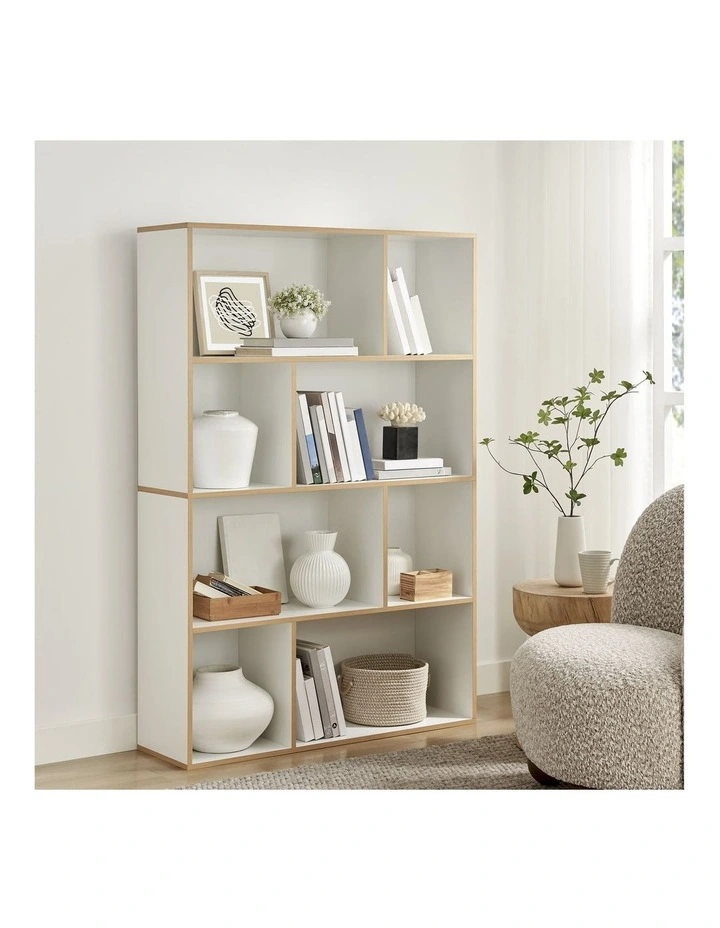 Janet Bookcase Display Unit Shelving 100W x 150H White image 3