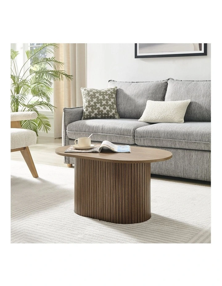 Kayla Coffee Table Oval 80cm Walnut image 2