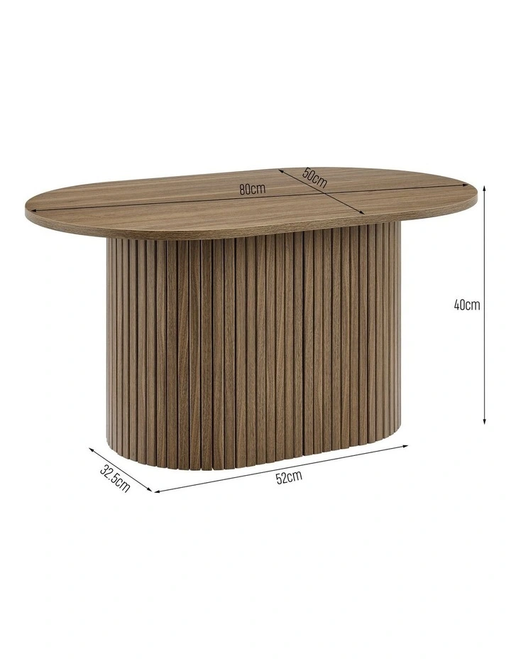 Kayla Coffee Table Oval 80cm Walnut image 7