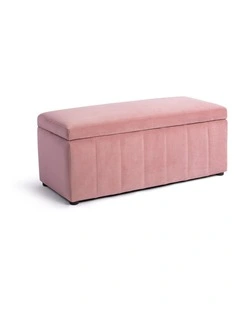 Becca Storage Ottoman Blanket Box Lounge Bench Pink Velvet