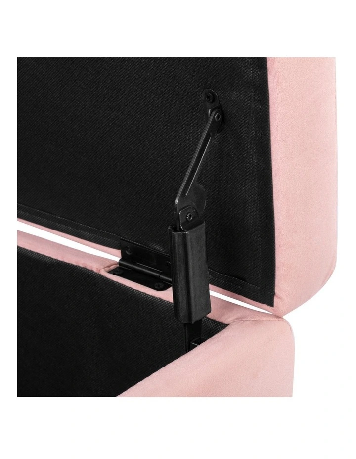 Becca Storage Ottoman Blanket Box Lounge Bench Pink Velvet image 5