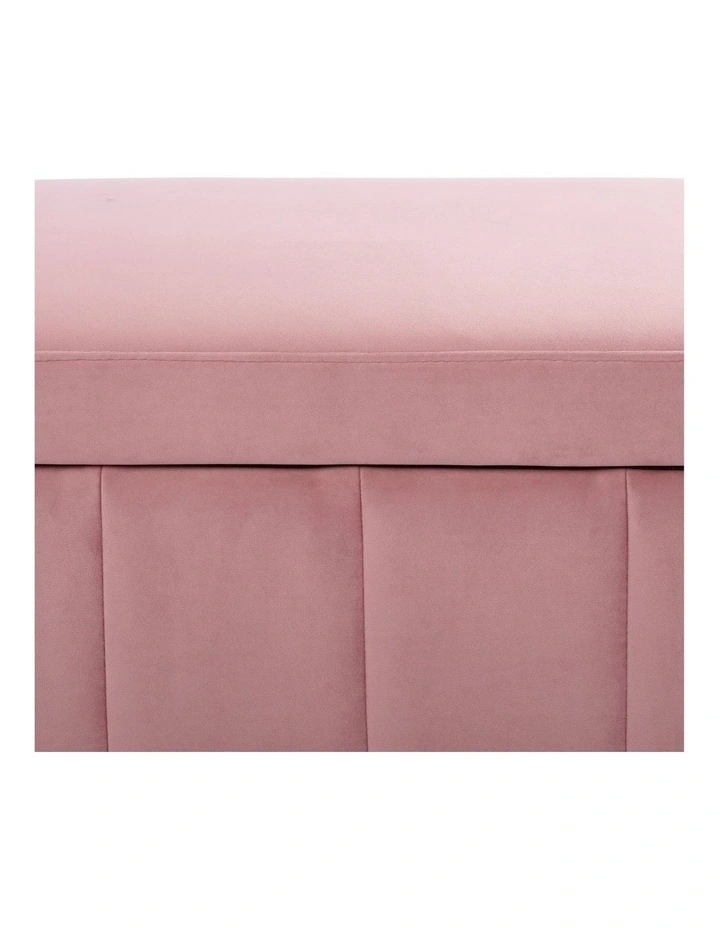 Becca Storage Ottoman Blanket Box Lounge Bench Pink Velvet image 6
