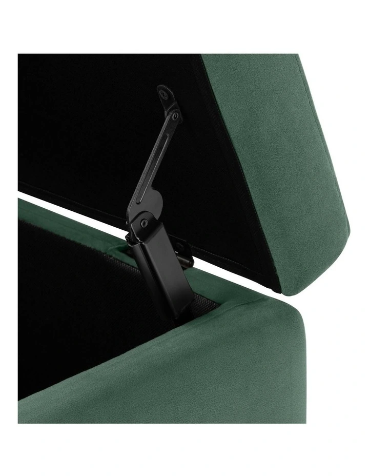 Becca Storage Ottoman Blanket Box Lounge Bench Dark Green Velvet image 4