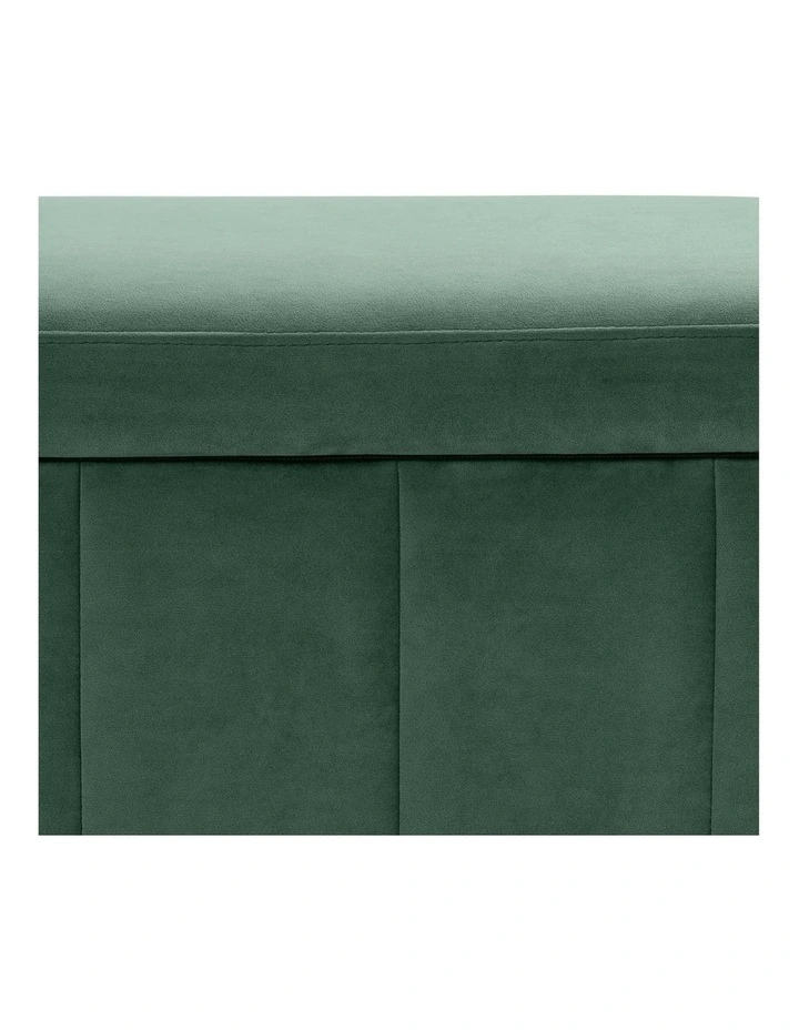 Becca Storage Ottoman Blanket Box Lounge Bench Dark Green Velvet image 5