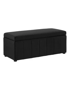 Becca Storage Ottoman Blanket Box Lounge Bench Black Velvet