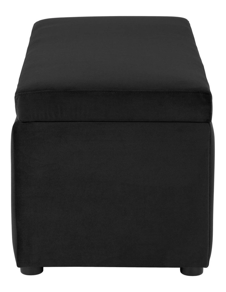 Becca Storage Ottoman Blanket Box Lounge Bench Black Velvet image 3
