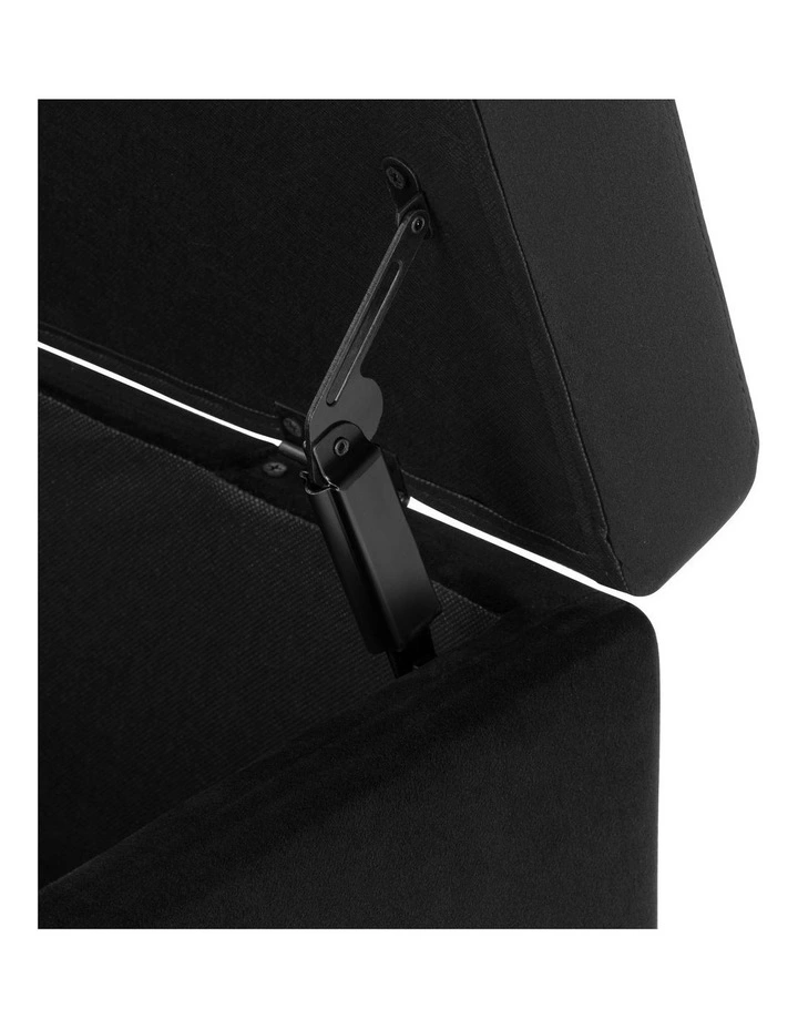 Becca Storage Ottoman Blanket Box Lounge Bench Black Velvet image 6