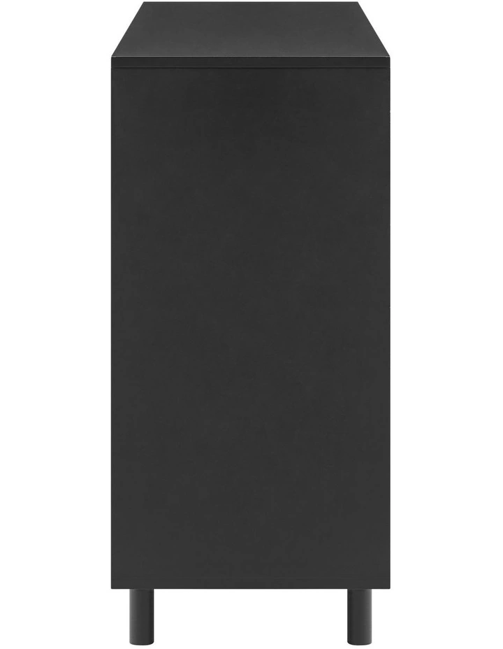 Quincy Tallboy Dresser Chest 6 Drawers Black image 4