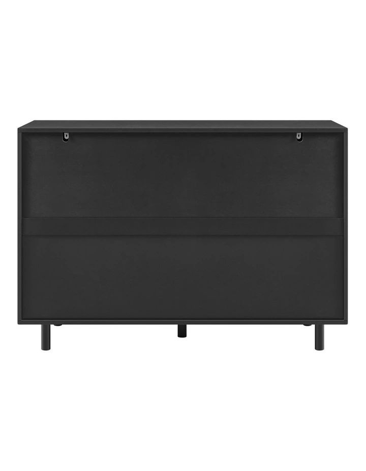 Quincy Tallboy Dresser Chest 6 Drawers Black image 5