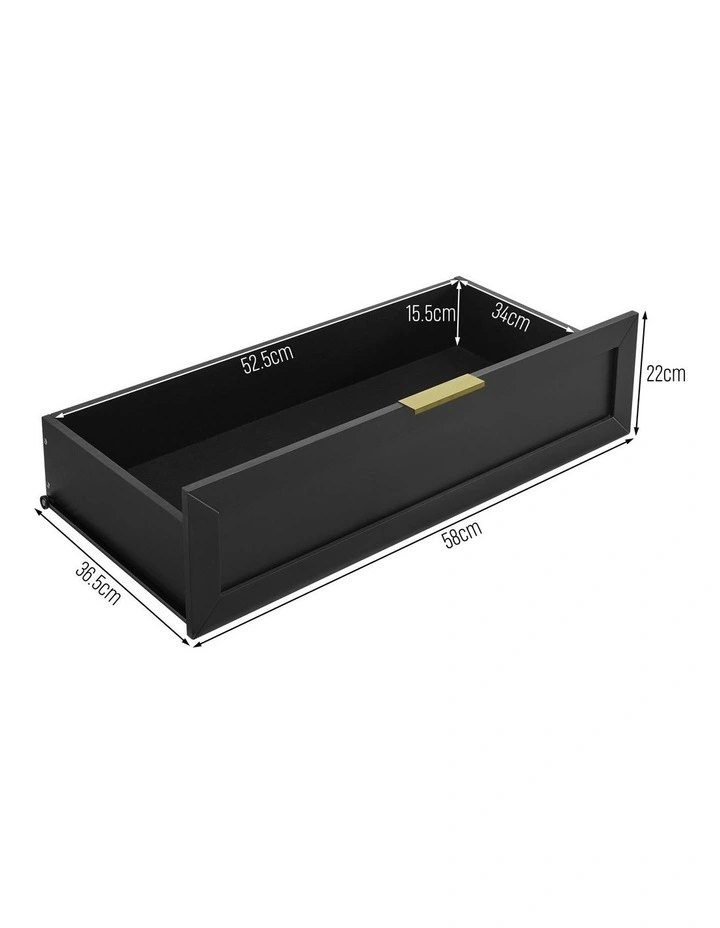 Quincy Tallboy Dresser Chest 6 Drawers Black image 7