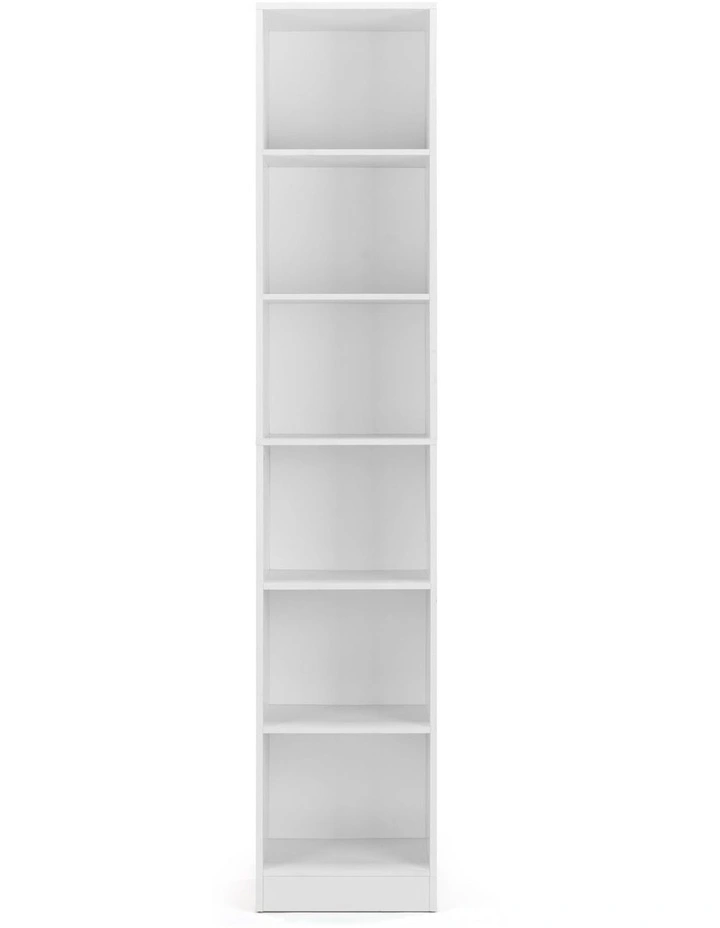 Belle Bookshelf 6 Tier Bookcase Shelving Unit 40cm White image 4