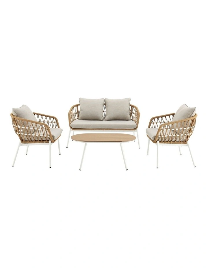 Browne Outdoor Set 4 Piece Sofa 2 Chairs Table image 1