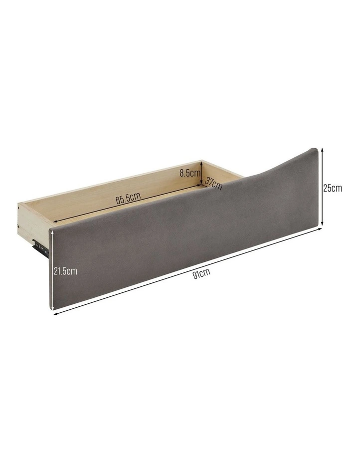 Atwood Sofa Bed Couch 2 Drawers Coffee image 7