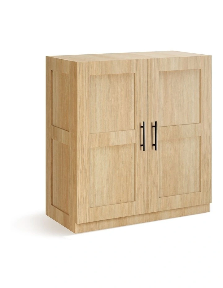 Casey Low Storage Laundry Cabinet 2 Doors Oak image 1