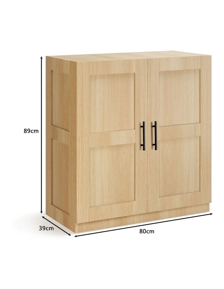 Casey Low Storage Laundry Cabinet 2 Doors Oak image 6