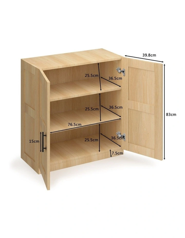 Casey Low Storage Laundry Cabinet 2 Doors Oak image 7