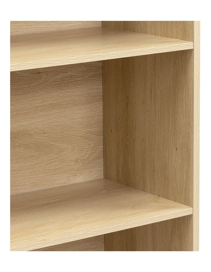 Belle Bookshelf Display Cabinet 6 Tier Bookcase Storage Display Shelf 78cm Oak image 6