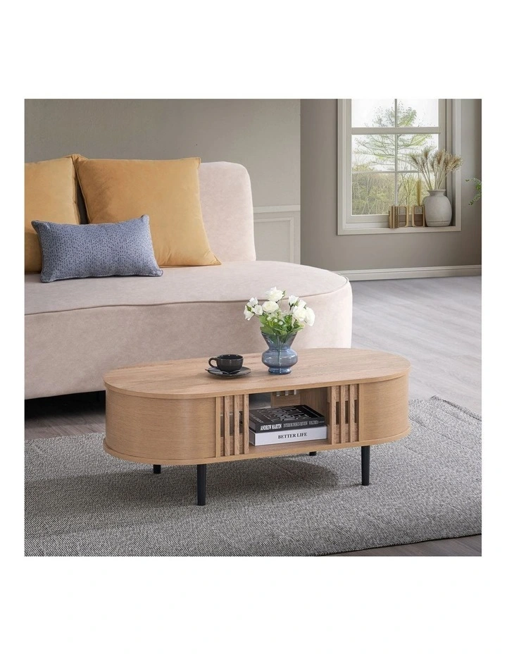 Anna Coffee Table Curved Oak image 2