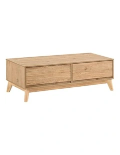Ariah Coffee Table 2 Drawers Oak