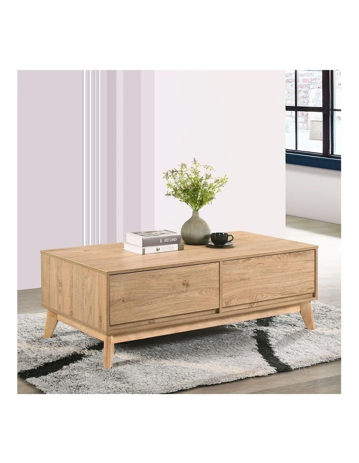 Ariah Coffee Table 2 Drawers Oak image 2
