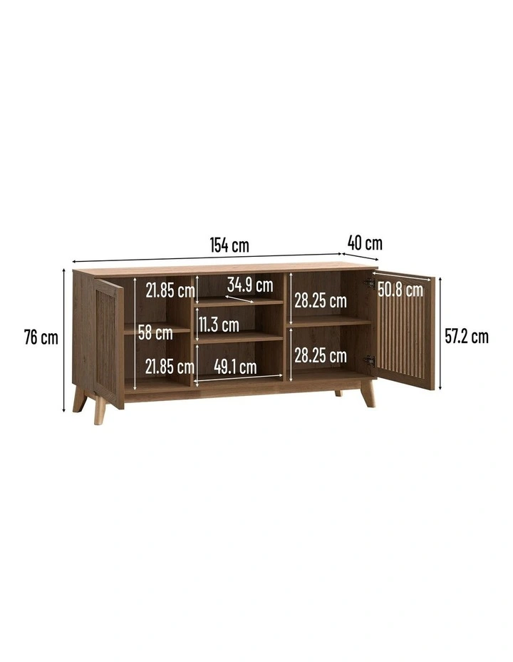 Goria Buffet Sideboard Cabinet 2 Doors Oak image 6