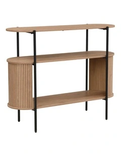 Mia Console Storage 2 Tier Oak and Black
