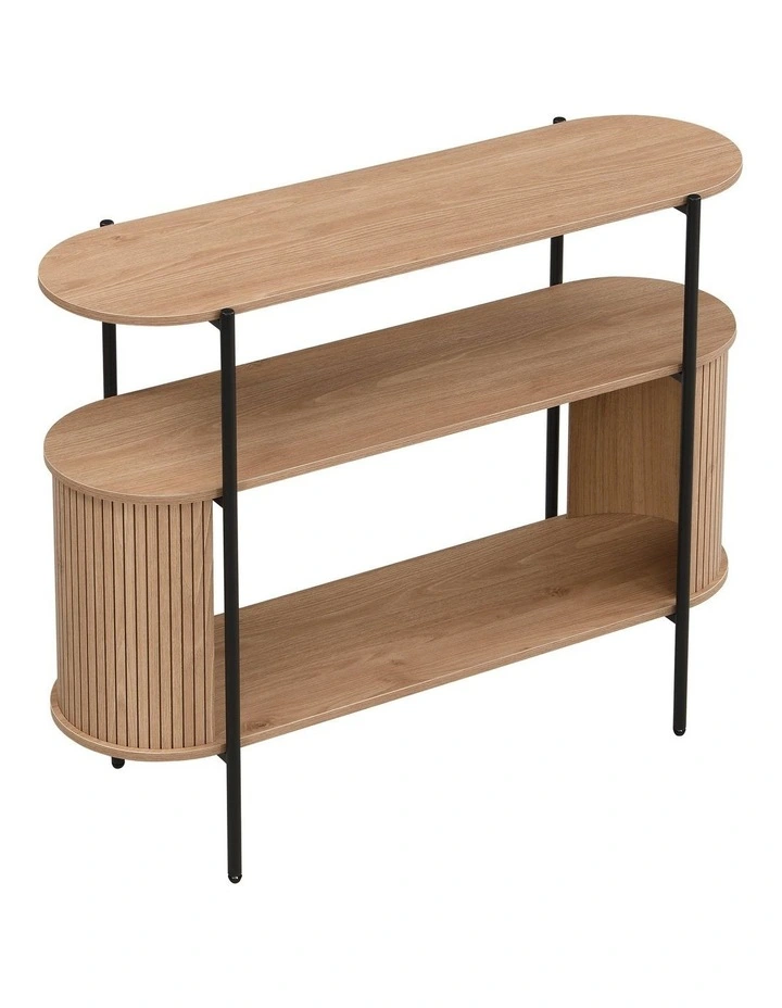 Mia Console Storage 2 Tier Oak and Black image 4