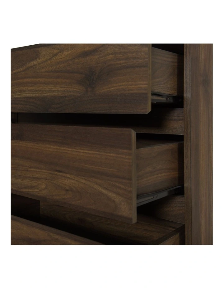 Ariah Chest 6 Drawers Lowboy Dresser Walnut image 6