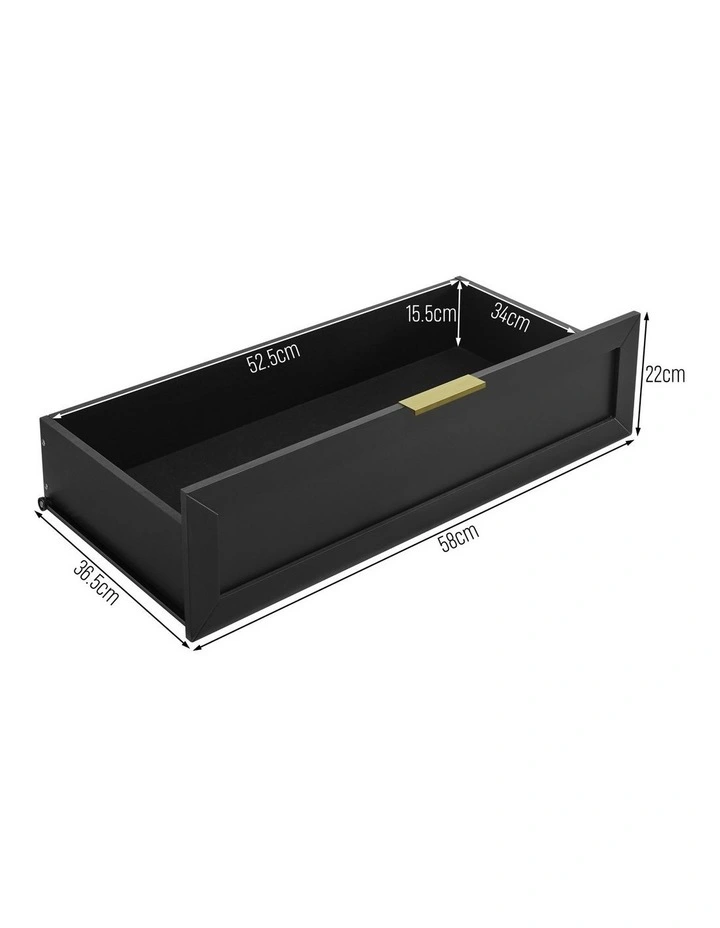 Quincy Tallboy Dresser Chest 7 Drawers Black image 7