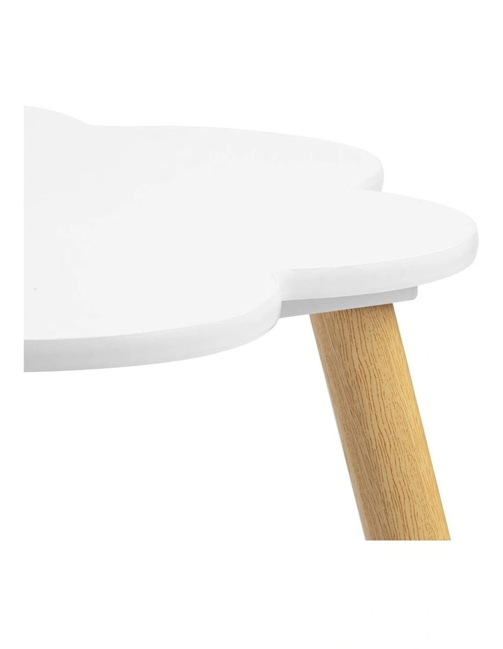 Cloud Kids Table and 2 Chairs Set Star and Cloud Play Set White image 3